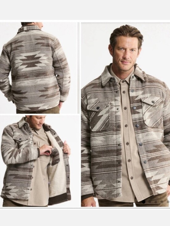 Jachs New York Other - Jachs New York Aztec Shirt Jacket XL Wool Blend Sherpa Lined Shaket